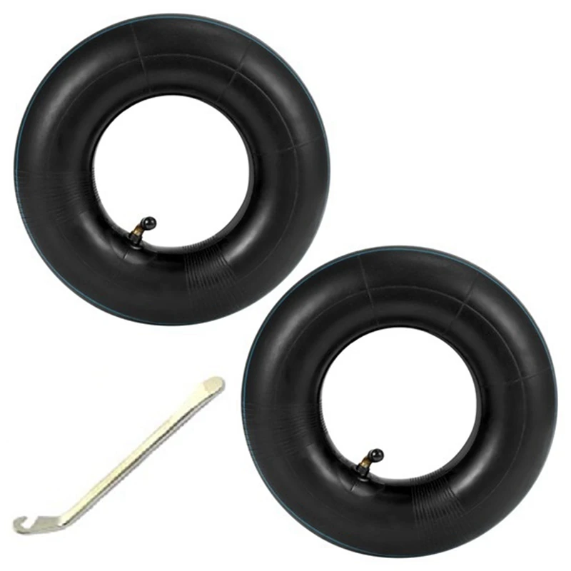 2 PCS 4.10/3.50-4 Inch Inner Tube Tire For Hand Truck, Dolly, Lawn Mower, 4.10-4 Replacement Tube With Crowbar
2 PCS 4.10/3.50-4 Inch Inner Tube Tire For Hand Truck, Dolly, Lawn Mower, 4.10-4 Replacement Tube With Crowbar