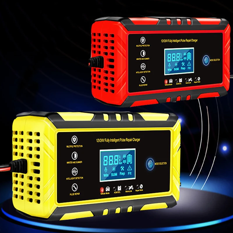 12/24V 8A 140W Fully Automatic Car Battery Charger Pulse Repair LCD Battery Charger For Car Motorcycle Lead Acid Battery Agm Gel
12/24V 8A 140W Fully Automatic Car Battery Charger Pulse Repair LCD Battery Charger For Car Motorcycle Lead Acid Battery Agm Gel