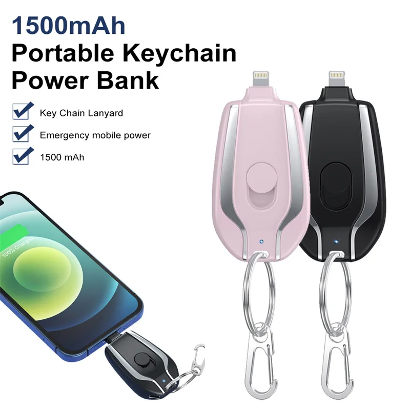 1500mAh Mini Power Emergency Pod Keychain Charger With Type-C Ultra-Compact Mini Battery Pack Fast Charging Backup Power Bank
1500mAh Mini Power Emergency Pod Keychain Charger With Type-C Ultra-Compact Mini Battery Pack Fast Charging Backup Power Bank