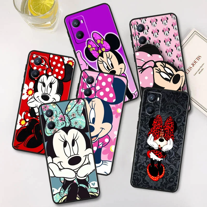 

Disney Minnie Mouse Cute Phone Case For OPPO A56S A55 A54S A53S A52 A33 A32 A31 A16S A16 A12 A11S A9 A5 2020 Black Cover
