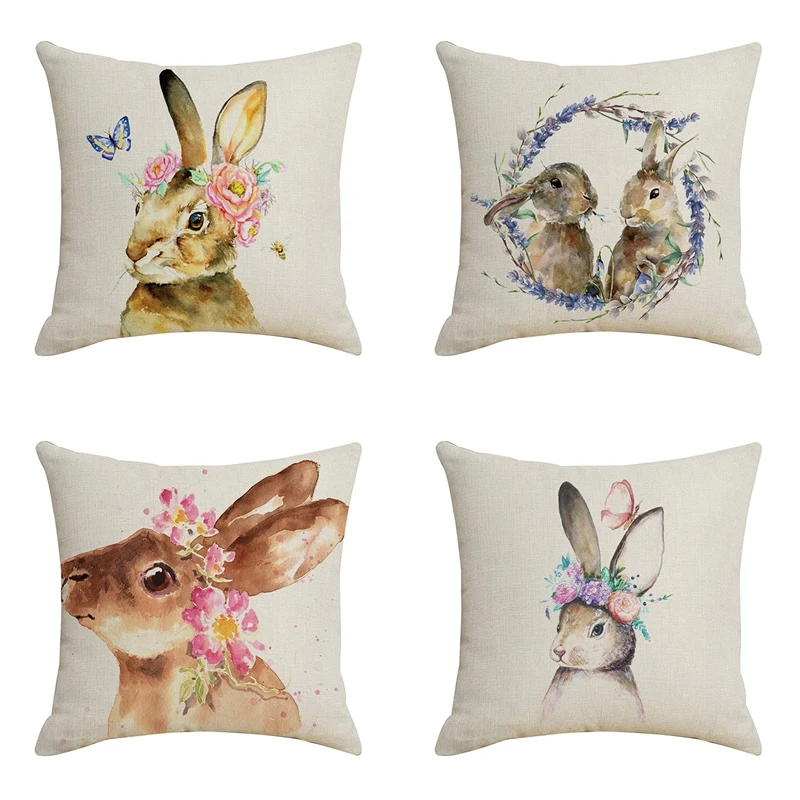 45X45cm 4Pcs Rabbit Easter Pillowcase Happy Easter Print Decoration Home Sofa Linen Cushion Cover Living Room Car
45X45cm 4Pcs Rabbit Easter Pillowcase Happy Easter Print Decoration Home Sofa Linen Cushion Cover Living Room Car