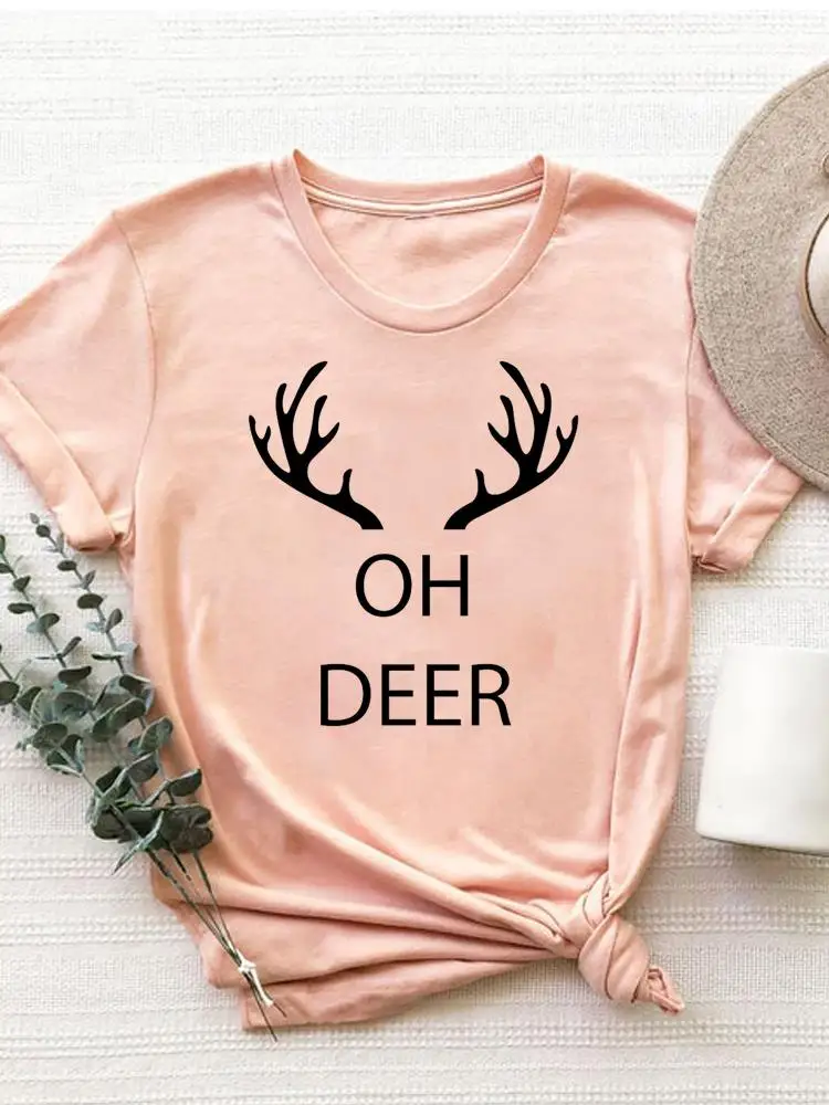 Deer Face Love Trend Clothes Fashion T Shirt Women Merry Christmas Clothing Happy New Year Graphic T-shirt Top Print Basic Tee
Deer Face Love Trend Clothes Fashion T Shirt Women Merry Christmas Clothing Happy New Year Graphic T-shirt Top Print Basic Tee