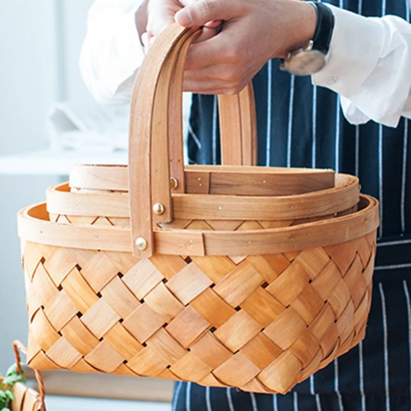 Simple Practical Desktop Storage Basket Fruit Vegetable Basket Bread Basket Hand Woven Bamboo Picnic Basket Sundries Organizer
Simple Practical Desktop Storage Basket Fruit Vegetable Basket Bread Basket Hand Woven Bamboo Picnic Basket Sundries Organizer