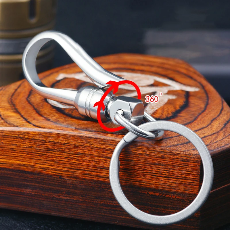 304 Stainless Steel No Spring Design Key Chain Men's Waist Hanging Style Car Keychain Key Ring High Quality Can Be Rotated 360°
304 Stainless Steel No Spring Design Key Chain Men's Waist Hanging Style Car Keychain Key Ring High Quality Can Be Rotated 360°