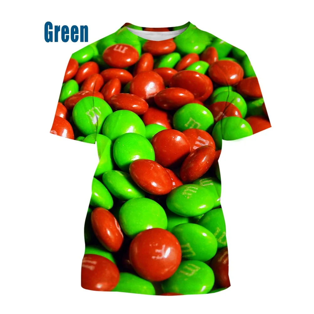 Summer new fashion rainbow candy 3D printing T-shirt Interesting Gummy Round Neck short-sleeved top XS~5XL 
Summer new fashion rainbow candy 3D printing T-shirt Interesting Gummy Round Neck short-sleeved top XS~5XL