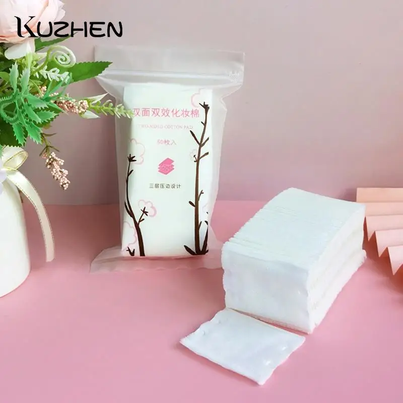 50 шт./упаковка, хлопковые салфетки для снятия макияжа 
50 шт./упаковка, хлопковые салфетки для снятия макияжа