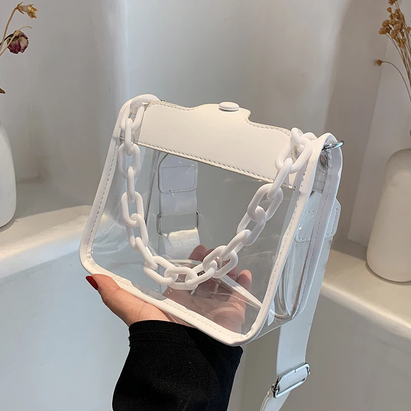 Summer Transparent Bag 2022 New Trend Fashion Women Single Shoulder Bag Western-style Personality Cross Bag Simple Jelly Bag
Summer Transparent Bag 2022 New Trend Fashion Women Single Shoulder Bag Western-style Personality Cross Bag Simple Jelly Bag
