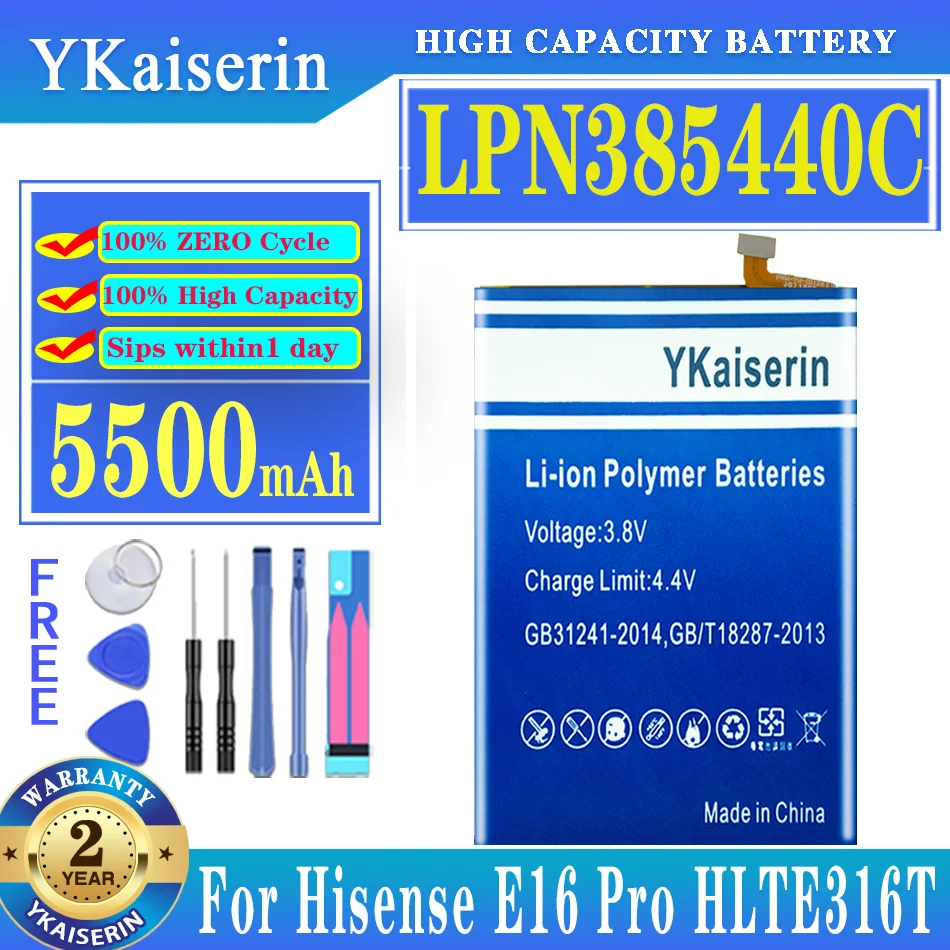 Сменный аккумулятор ykaisсеребрин 5500 мАч LPN385440C для Hisense HLTE316T E16 Pro E16Pro мобильный телефон
Сменный аккумулятор ykaisсеребрин 5500 мАч LPN385440C для Hisense HLTE316T E16 Pro E16Pro мобильный телефон