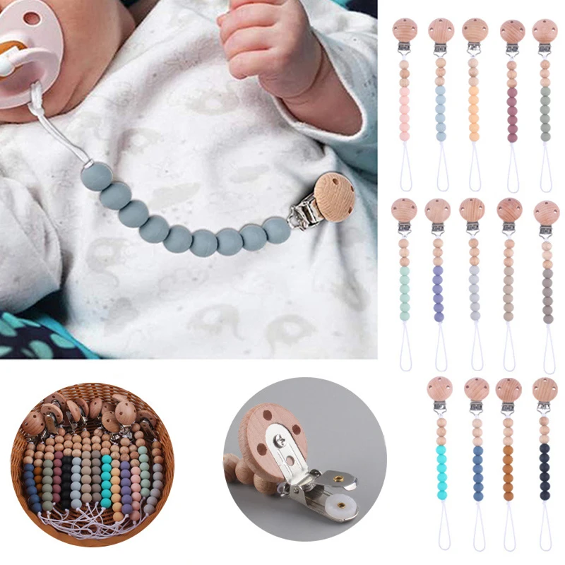 Pacifier Clips Chain Silicone Beads BPA Free DIY Dummy Clip Holder Soother Chains Baby Teething Toys Chew Gifts
Pacifier Clips Chain Silicone Beads BPA Free DIY Dummy Clip Holder Soother Chains Baby Teething Toys Chew Gifts