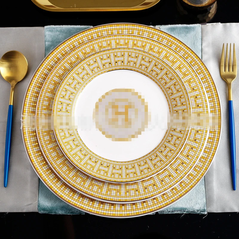 Ceramic plate tableware set household ceramic round sample plate steak plate Western food plate plates dinner ceramic plate set
Ceramic plate tableware set household ceramic round sample plate steak plate Western food plate plates dinner ceramic plate set