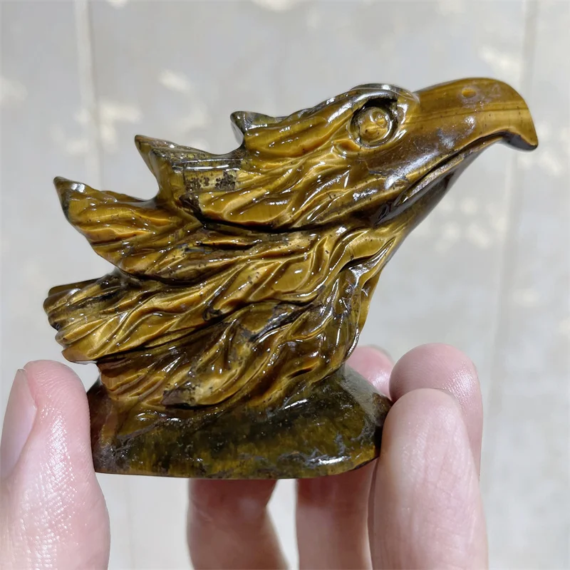 Natural Tiger Eye Stone Eagle Quartz Healing Crystal Animal Statue Carving Ornament Collection Gift
Natural Tiger Eye Stone Eagle Quartz Healing Crystal Animal Statue Carving Ornament Collection Gift