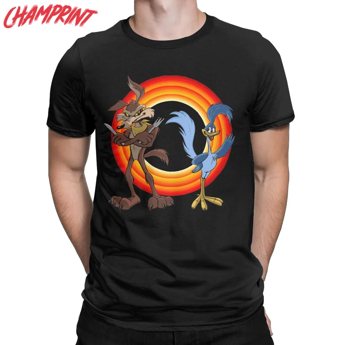 Roadrunner And El Coyote Men T Shirts Fun Tee Shirt Short Sleeve Round Neck T-Shirt Pure Cotton Birthday Present Tops
Roadrunner And El Coyote Men T Shirts Fun Tee Shirt Short Sleeve Round Neck T-Shirt Pure Cotton Birthday Present Tops