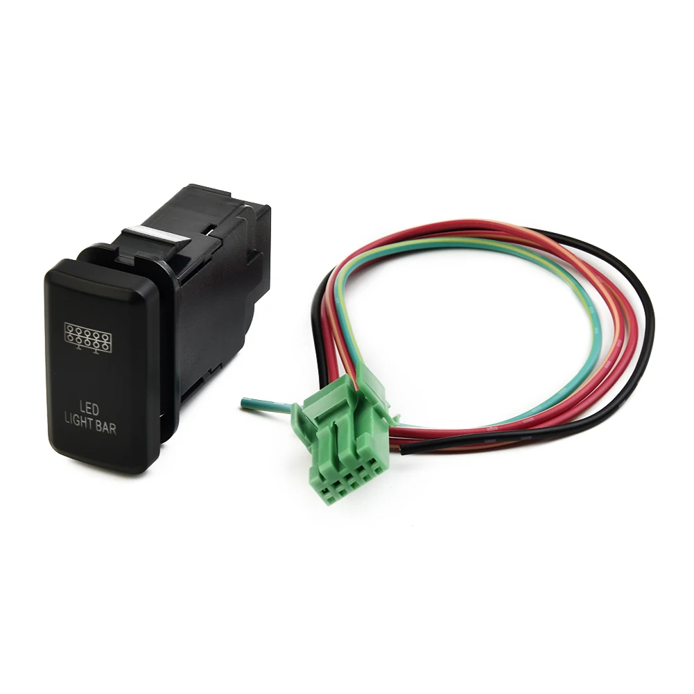 LED Push Switch For Toyota Kit ON-OFF 12V Single Pole 12W Waterproof 39x21mm ABS Bar Button Connector Heavy duty
LED Push Switch For Toyota Kit ON-OFF 12V Single Pole 12W Waterproof 39x21mm ABS Bar Button Connector Heavy duty