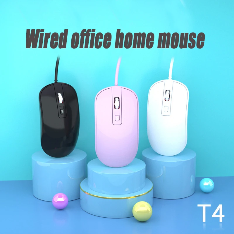 T4 Mouse, Silent USB Port, Computer Notebook Desktop, Portable, Durable Office, Home Wired Mouse
T4 Mouse, Silent USB Port, Computer Notebook Desktop, Portable, Durable Office, Home Wired Mouse