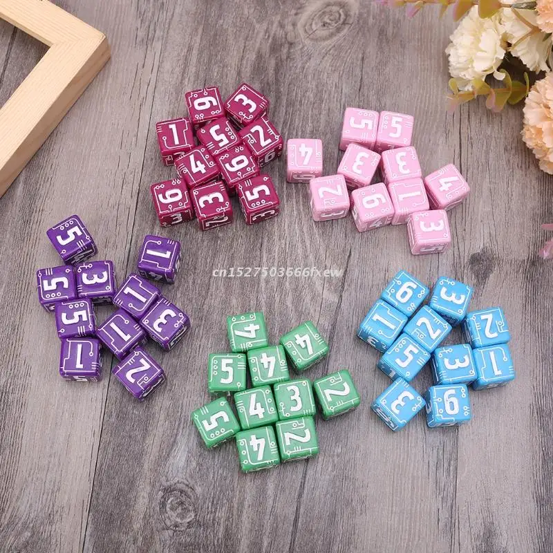 10pcs/set 6-sided Line Dices Beads Available in Multiple Colors Desktop Table Board Role Playing Games 15mm
10pcs/set 6-sided Line Dices Beads Available in Multiple Colors Desktop Table Board Role Playing Games 15mm