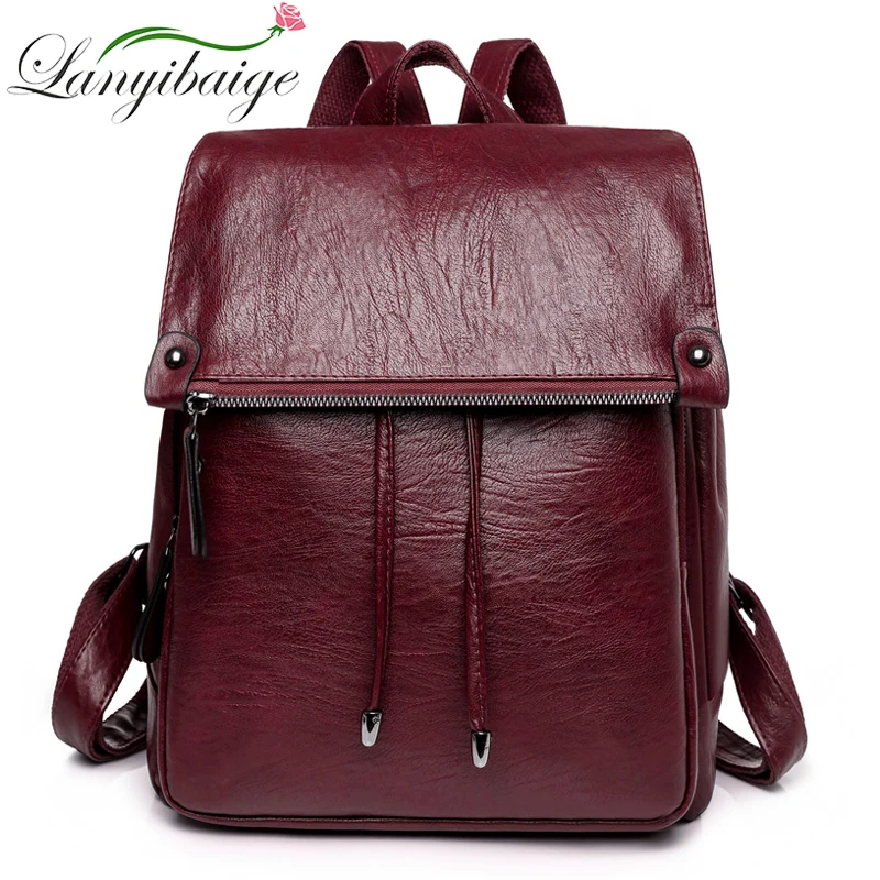 Genuine Brand Soft Leather Backpack For Women Fashion Anti-theft Travel Bagpack Casual Lides Shoulder Bags School Bag Sac A Dos
Genuine Brand Soft Leather Backpack For Women Fashion Anti-theft Travel Bagpack Casual Lides Shoulder Bags School Bag Sac A Dos