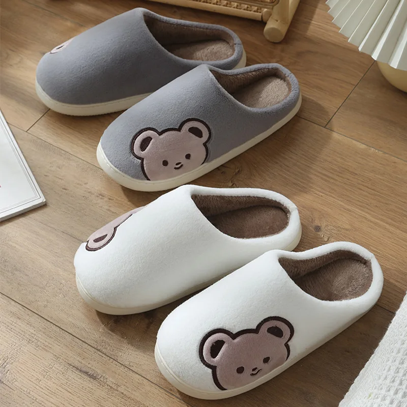 New Arrival Cartoon Bear Slides Non-Slip Winter Plush Slippers Indoor Bedroom Warm Shoes For Female Male Women Fur Slippers
New Arrival Cartoon Bear Slides Non-Slip Winter Plush Slippers Indoor Bedroom Warm Shoes For Female Male Women Fur Slippers