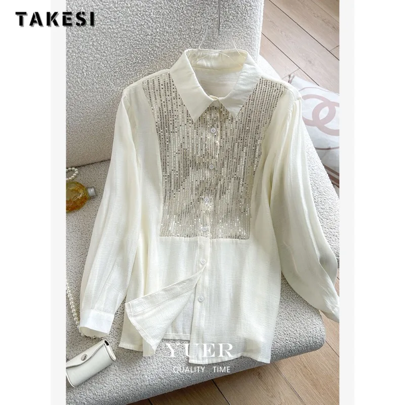 Женская шифоновая блузка в стиле пэчворк, элегантная офисная Тонкая Блузка во французском стиле с отложным воротником, осень 2023
Женская шифоновая блузка в стиле пэчворк, элегантная офисная Тонкая Блузка во французском стиле с отложным воротником, осень 2023