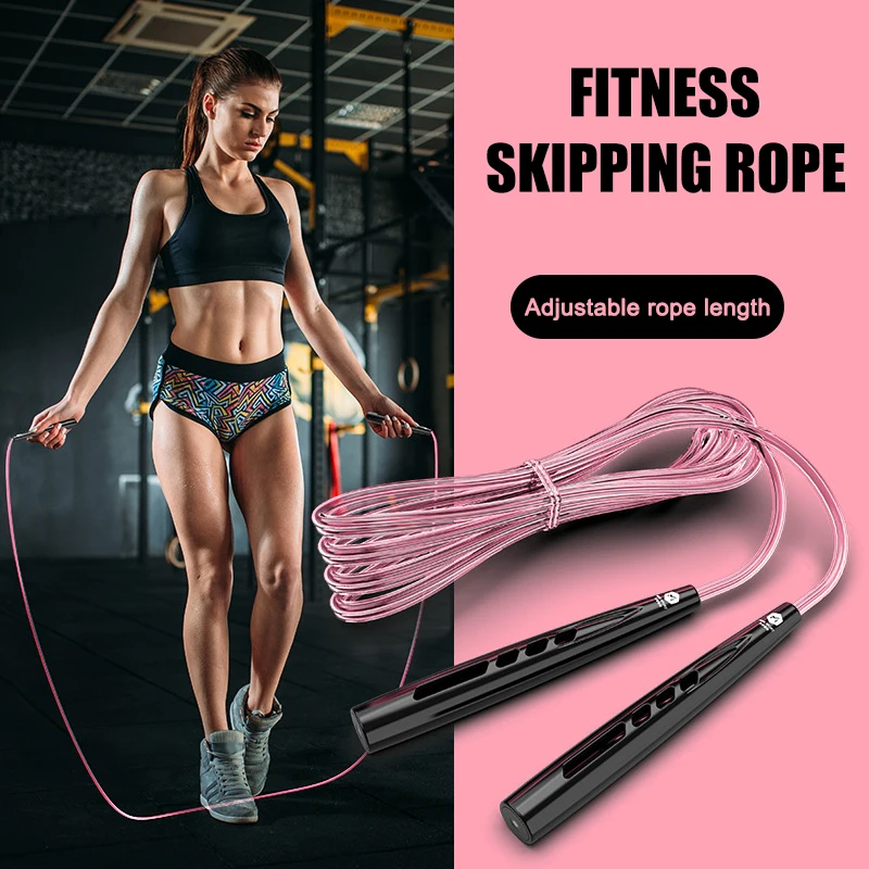 Fitness Wire Rope Skipping Rope Speed Jump Rope Cable for Aerobic Exercise Training Pink for Women
Fitness Wire Rope Skipping Rope Speed Jump Rope Cable for Aerobic Exercise Training Pink for Women