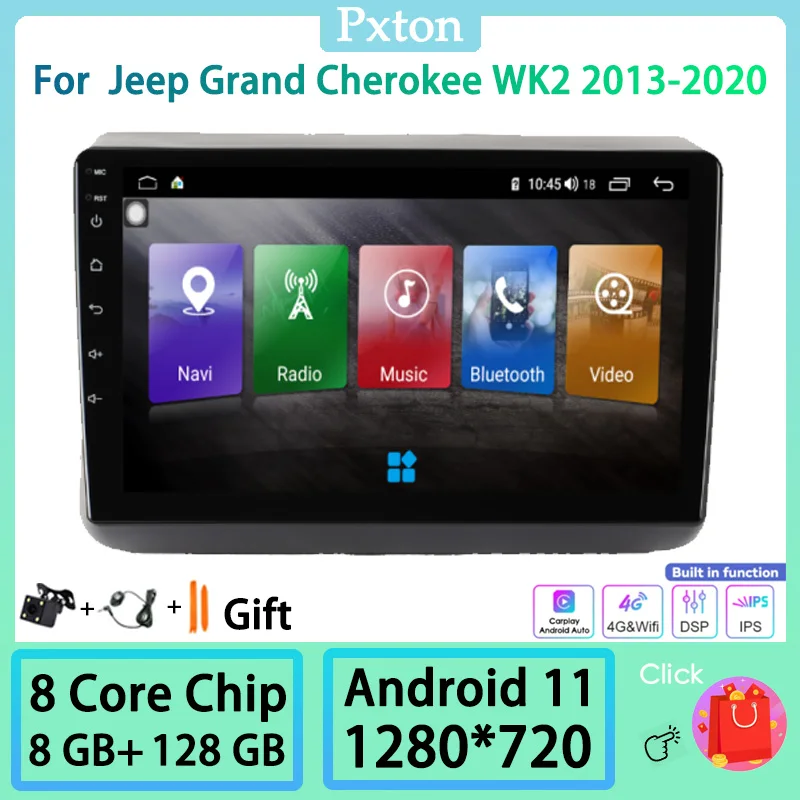 Pxton Android Touch Screen Car Radio Stereo Multimedia Player For Jeep Grand Cherokee WK2 2013-2020 Carplay Android Auto 8G+128G
Pxton Android Touch Screen Car Radio Stereo Multimedia Player For Jeep Grand Cherokee WK2 2013-2020 Carplay Android Auto 8G+128G
