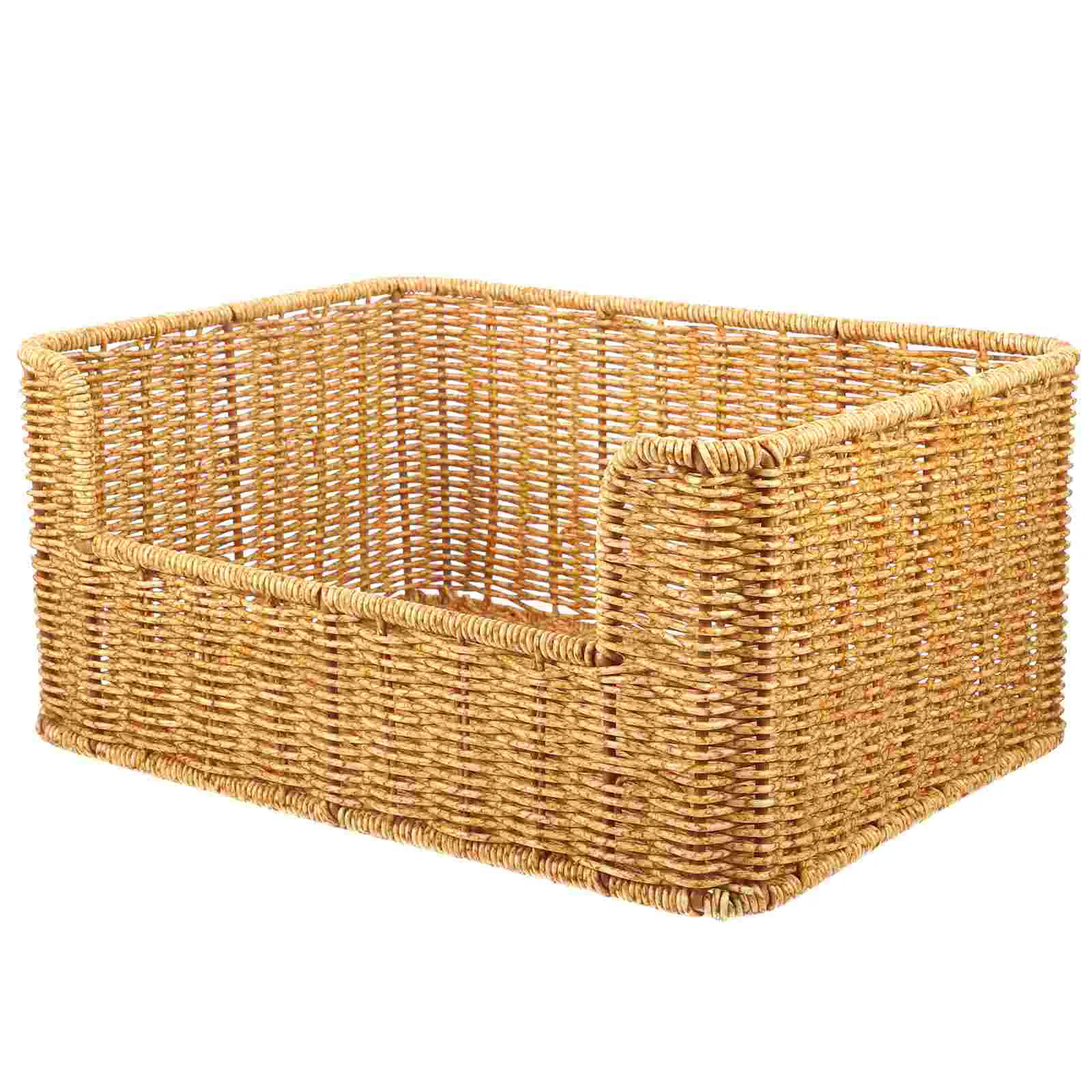 Imitation Rattan Woven Basket Multifunction Desktop Book Storage Basket Woven Sundry Basket
Imitation Rattan Woven Basket Multifunction Desktop Book Storage Basket Woven Sundry Basket
