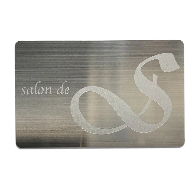 

custom design brushed mirror finish Metal Aluminum Titanium Steel Copper Business Member Cards Blank Black NFC chip 4442 metal