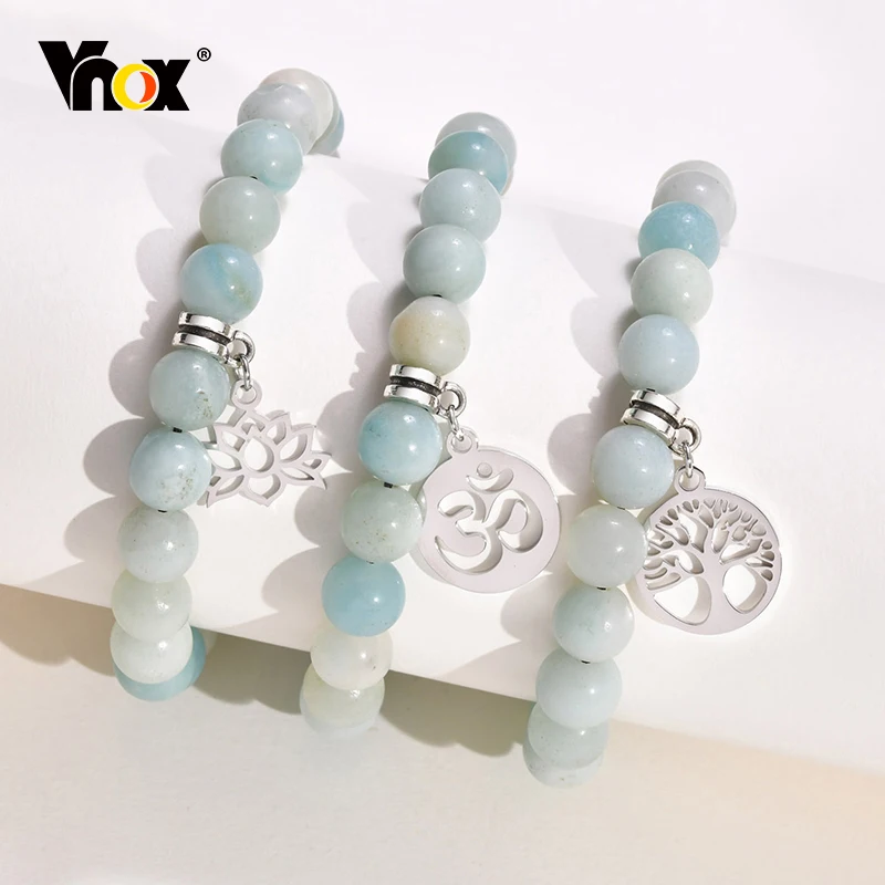 Vnox Lotus Tree of Life Om Charm Bracelets for Women Gift Jewelry,Casual 8MM Beads Strand Bracelets,Length Adjustable
Vnox Lotus Tree of Life Om Charm Bracelets for Women Gift Jewelry,Casual 8MM Beads Strand Bracelets,Length Adjustable