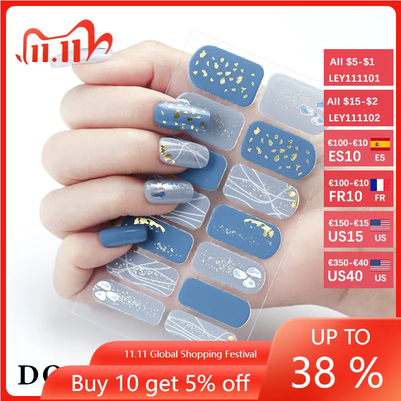 Shiny Blue Nail Stickers Wholesale Price Nail Art Stickers for Manicure Full Cover Stickers for Nails Decoration Drop Ship
Shiny Blue Nail Stickers Wholesale Price Nail Art Stickers for Manicure Full Cover Stickers for Nails Decoration Drop Ship