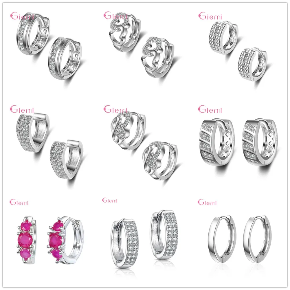 Fashion Simple 925 Sterling Silver Cubic Zircon Hoop Earrings for Women Girl Trendy Gifts Fine Jewelry Brincos
Fashion Simple 925 Sterling Silver Cubic Zircon Hoop Earrings for Women Girl Trendy Gifts Fine Jewelry Brincos