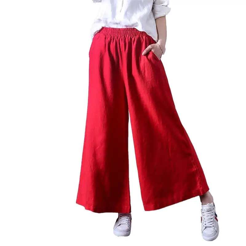 Women Summer Loose Casual Pants Ladies Cotton Linen Black Wide Leg Pants Ankle-Length Pants Trousers
Women Summer Loose Casual Pants Ladies Cotton Linen Black Wide Leg Pants Ankle-Length Pants Trousers