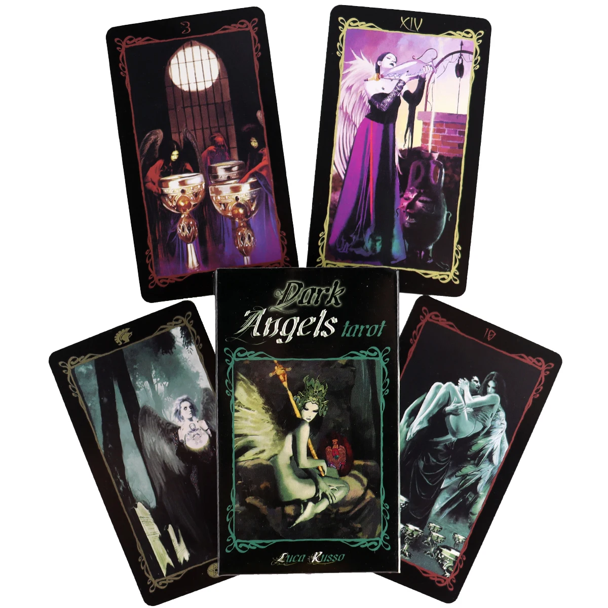 Dark Angels Tarot Deck Beginners Board Game Multiplayer Family Party Game Fortune Telling Prophet Oracle Cards with PDF Guide
Dark Angels Tarot Deck Beginners Board Game Multiplayer Family Party Game Fortune Telling Prophet Oracle Cards with PDF Guide