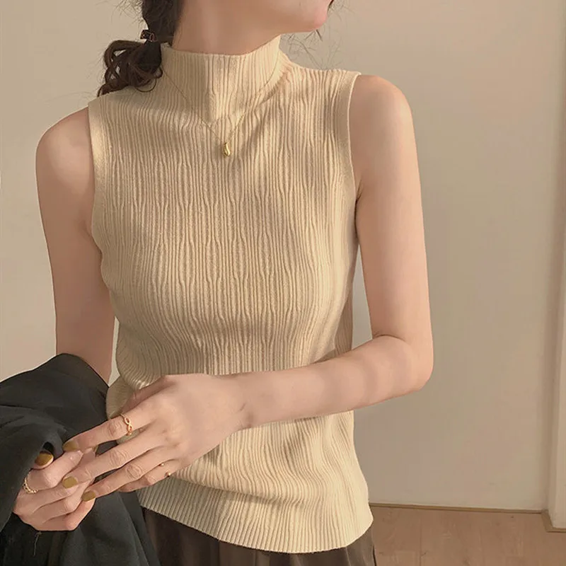 Yasuk Spring Summer Fashion Woman Solid Casual T-Shirts Slim Pullover Turtleneck All-Match Bottom Camisole Vest Women Top Soft
Yasuk Spring Summer Fashion Woman Solid Casual T-Shirts Slim Pullover Turtleneck All-Match Bottom Camisole Vest Women Top Soft