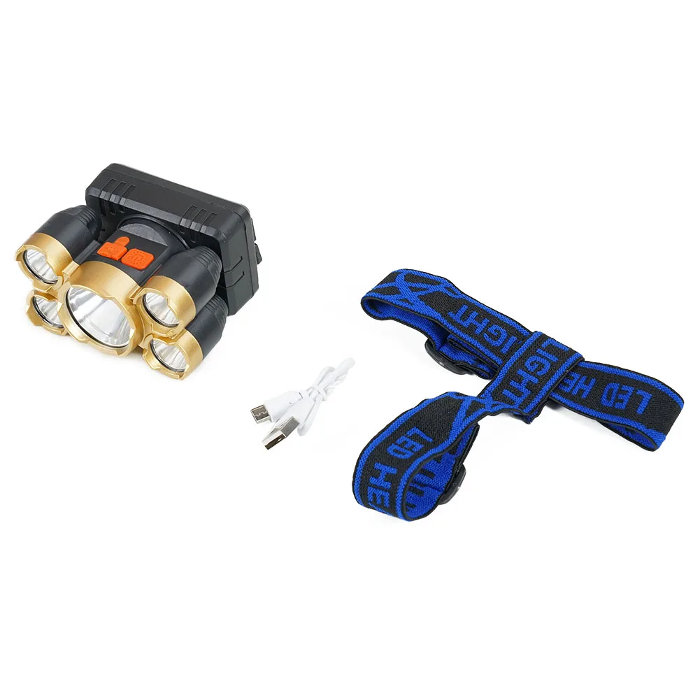 5LED Multifunction Waterproof XPE + COB USB Recharge Headlight Head Torch Waterproof Head Flashlight Lamp Camping
5LED Multifunction Waterproof XPE + COB USB Recharge Headlight Head Torch Waterproof Head Flashlight Lamp Camping