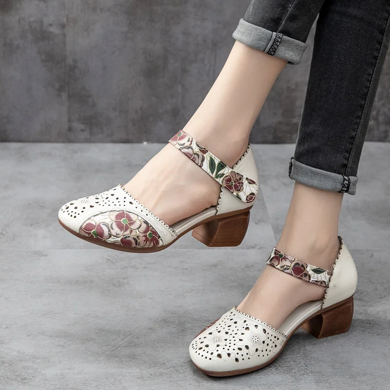 Women Female Ladies Mother Genuine Leather Shoes Sandals High Heel Summer Cool Beach Hollow Flowers shoes woman sandals
Women Female Ladies Mother Genuine Leather Shoes Sandals High Heel Summer Cool Beach Hollow Flowers shoes woman sandals