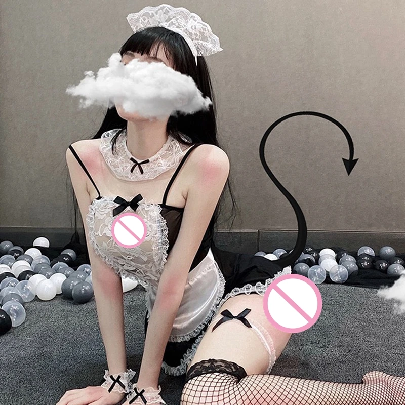 1Set Erotic Lingerie Sheer Halloween Sexy Role Play Costumes Free Size Cute Bow Lace Cosplay Maid Uniform Underwear
1Set Erotic Lingerie Sheer Halloween Sexy Role Play Costumes Free Size Cute Bow Lace Cosplay Maid Uniform Underwear