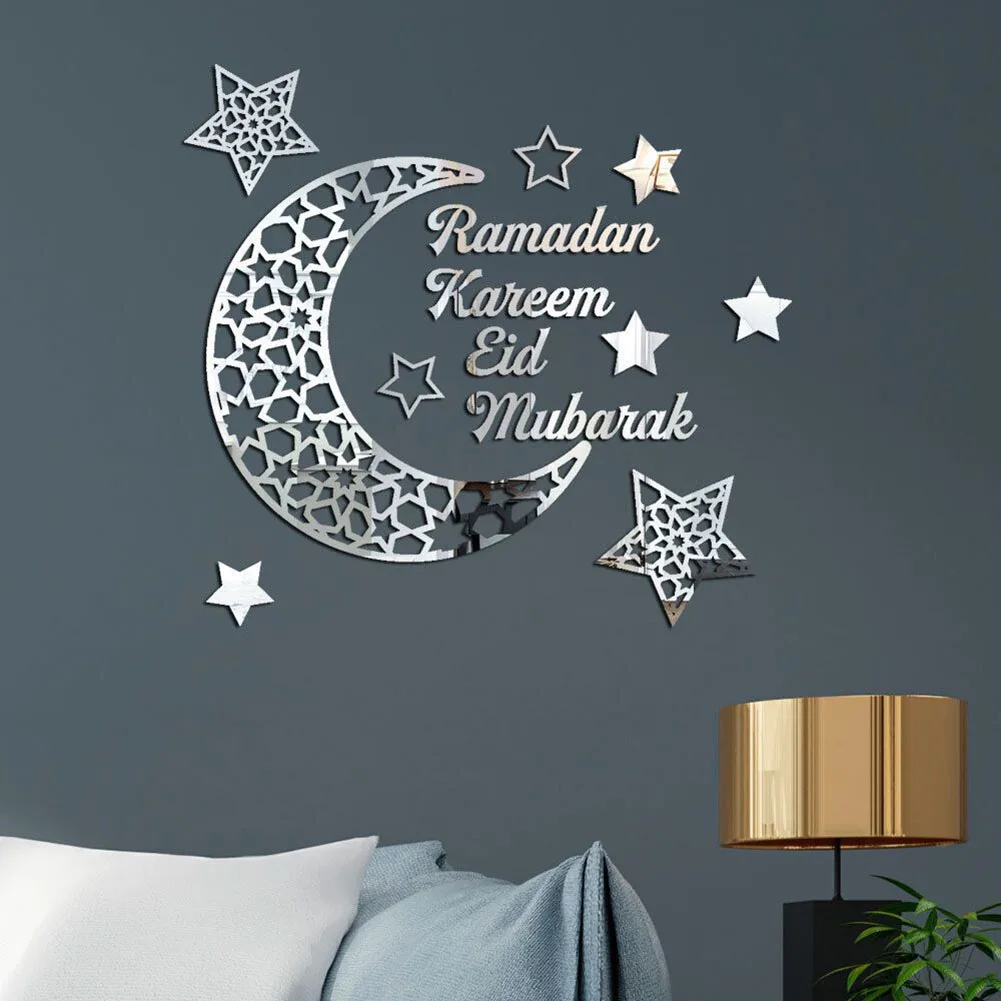 Наклейки на стену Eid Mubarak, звезда, луна, фотоэлемент для дома, исламский мусульманский искусственный декор, акриловая фотоэлемент
Наклейки на стену Eid Mubarak, звезда, луна, фотоэлемент для дома, исламский мусульманский искусственный декор, акриловая фотоэлемент