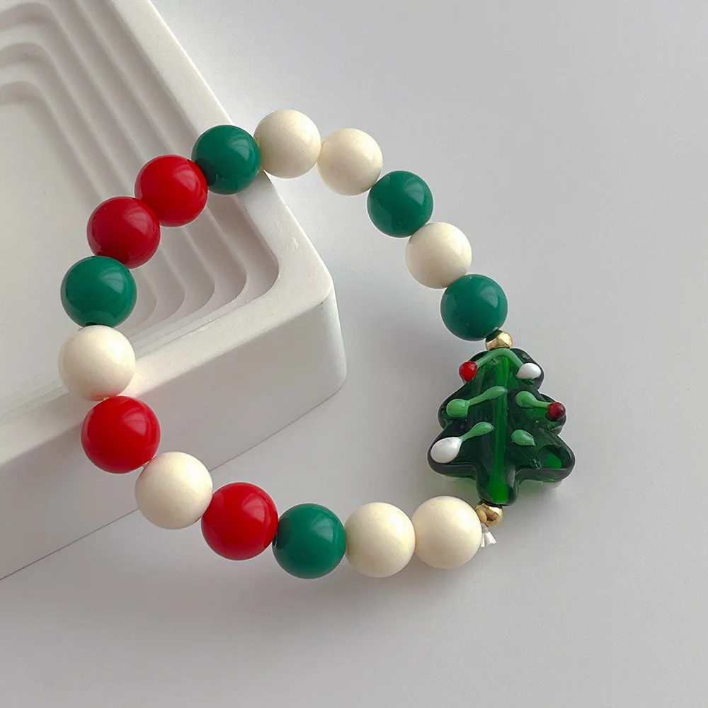 Minar Cute Lovely Red Green Contrast Color Glass Beads Strand Bracelets for Women Christmas Tree Elastic Charm Bracelet Gifts
Minar Cute Lovely Red Green Contrast Color Glass Beads Strand Bracelets for Women Christmas Tree Elastic Charm Bracelet Gifts