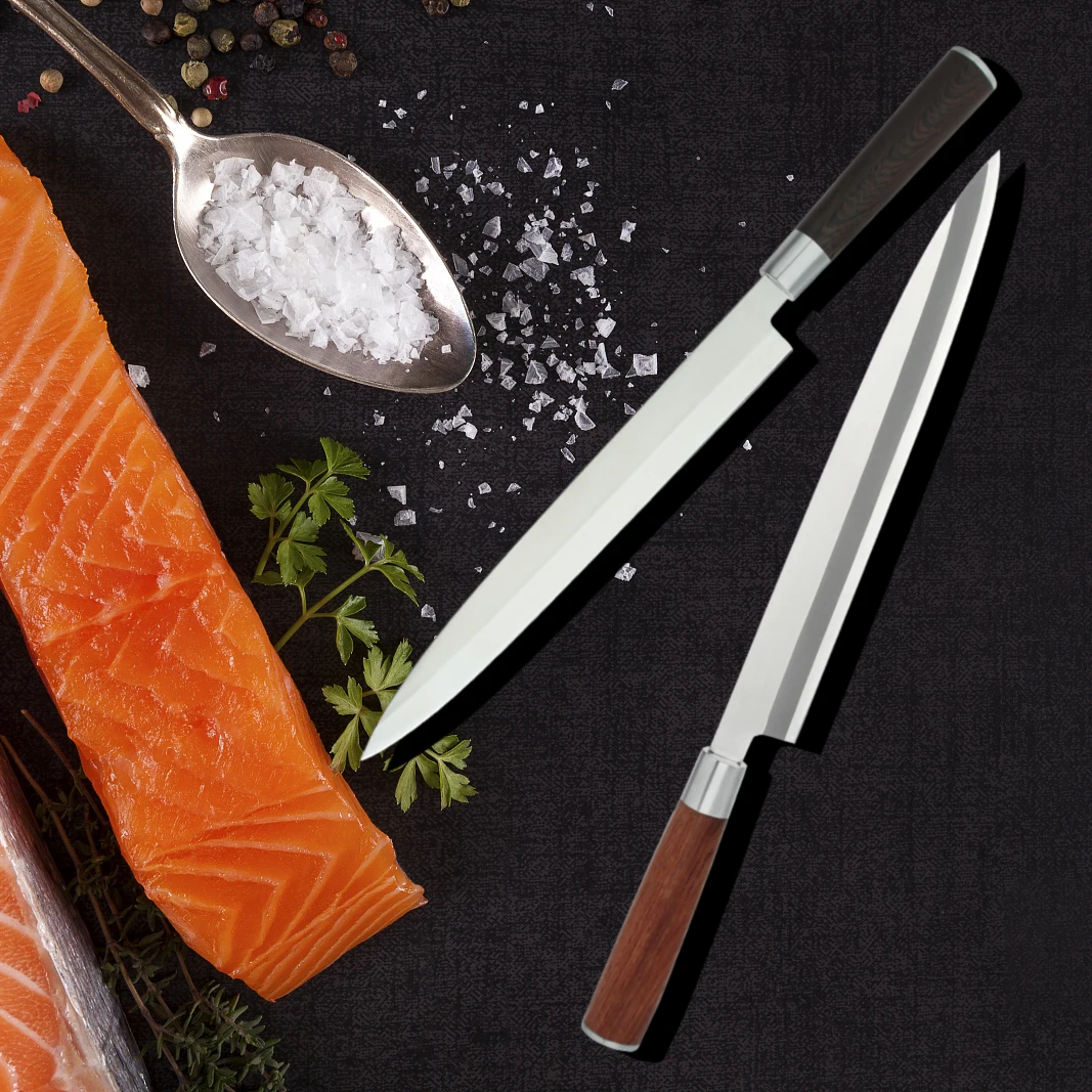 

Нож для суши сашими 10,5 дюйма, резка суши, японские шеф-ножи, нарезка сашими, рыбы, высокоуглеродистая Нержавеющая сталь