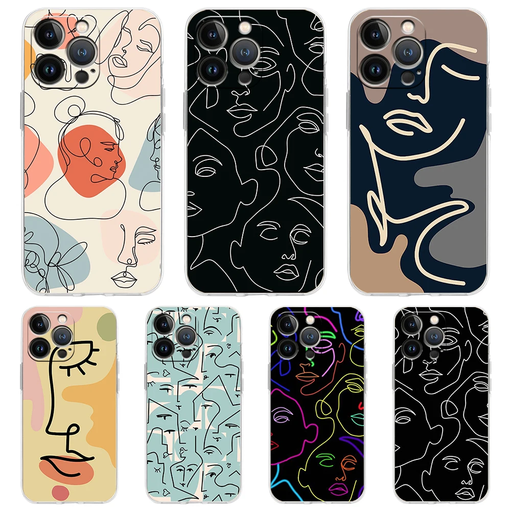 Abstract Line Women Face Transparent Silicone Phone Case For iPhone 14 13 12 11 Pro Max 8 7 Plus X XS Max XR SE 2020 Coque Shell
Abstract Line Women Face Transparent Silicone Phone Case For iPhone 14 13 12 11 Pro Max 8 7 Plus X XS Max XR SE 2020 Coque Shell