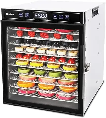 Dehydrator Machine, 12 Stainless Steel Trays, Dehydrators For Jerky, Meat, Fruit, Pet Treats, Vegetables, Herb, 194ºF Temperatu
Dehydrator Machine, 12 Stainless Steel Trays, Dehydrators For Jerky, Meat, Fruit, Pet Treats, Vegetables, Herb, 194ºF Temperatu