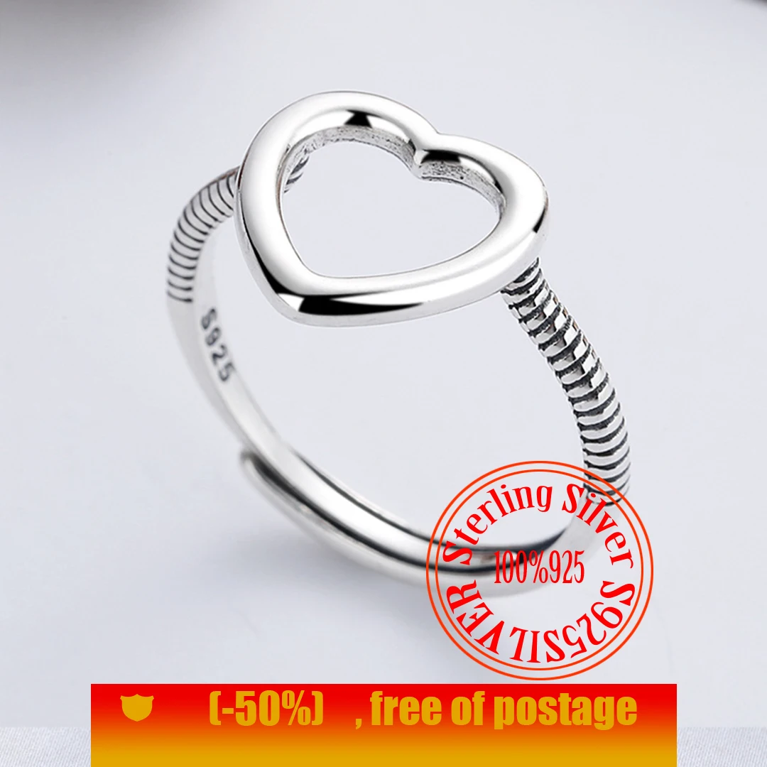 Женское кольцо с вырезами из серебра S925 пробы, регулируемое модное классическое роскошное кольцо для девушек, Подарок на годовщину 
Женское кольцо с вырезами из серебра S925 пробы, регулируемое модное классическое роскошное кольцо для девушек, Подарок на годовщину