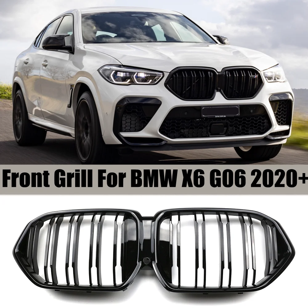 Car Front Bumper Kidney Grille For BMW X6 G06 2020+ Racing Sport Grill Gloss Black Double Slat Replacement Radiator Grille Hood
Car Front Bumper Kidney Grille For BMW X6 G06 2020+ Racing Sport Grill Gloss Black Double Slat Replacement Radiator Grille Hood