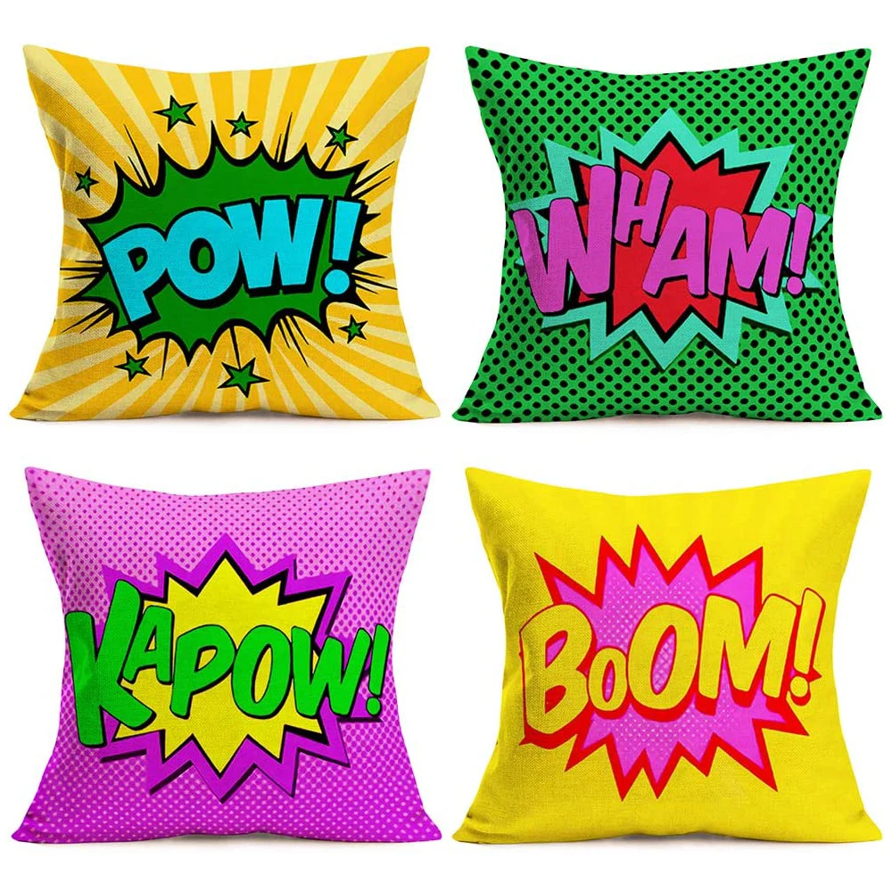 Siper Hero Quote Throw Pillow Case Linen Cushion Cover Comic Exclamation Decorative Pillowcase for Bed Sofa Square 18x18 Inch
Siper Hero Quote Throw Pillow Case Linen Cushion Cover Comic Exclamation Decorative Pillowcase for Bed Sofa Square 18x18 Inch