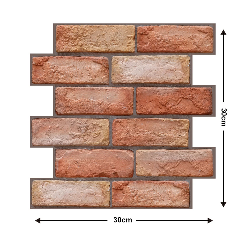 12*12 Inch 3D Stereo Wall Sticker Decals Tile Brick Self-Adhesive PVC Kitchen Bathroom Room Decor Heatproof Waterproof Wallpaper
12*12 Inch 3D Stereo Wall Sticker Decals Tile Brick Self-Adhesive PVC Kitchen Bathroom Room Decor Heatproof Waterproof Wallpaper