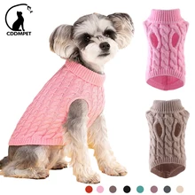 Dog Sweaters for Small Dogs Winter Warm Dog Clothes Turtleneck Knitted Pet Clothing Puppy Cat Sweater Vest Chihuahua Yorkie Coat