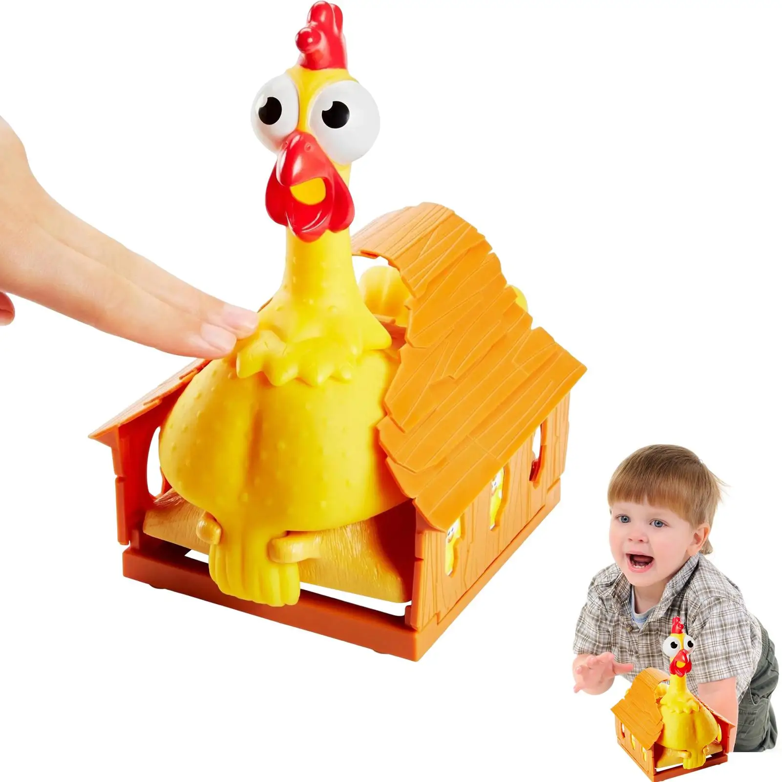 

Tabletop Game Funny Spoof Tricky Gadgets Toy Chicken Egg Laying Hens Crowded Stress Gift Educational Children's Toys Joke Toy