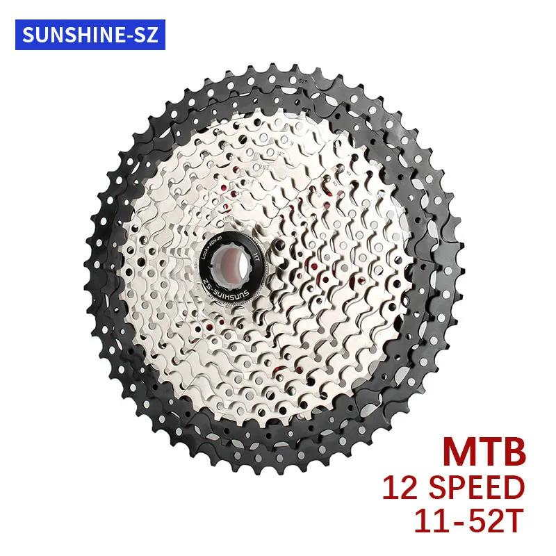 SUNSHINE Bicycle Cassette 8 9 10 11 12 Speed MTB Bicycle Freewheel 11-46 50T Bicycle Sprocket HyperGlide System For Shimano/SRAM 
SUNSHINE Bicycle Cassette 8 9 10 11 12 Speed MTB Bicycle Freewheel 11-46 50T Bicycle Sprocket HyperGlide System For Shimano/SRAM