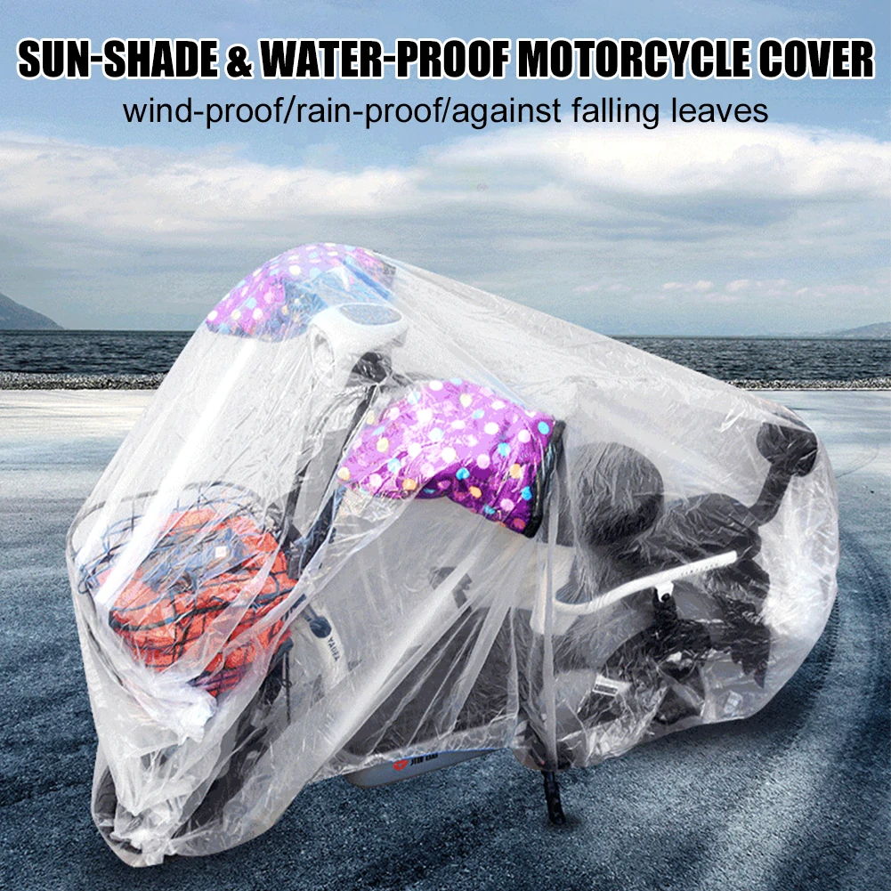 Motorcycle Cover Disposable Transparent Protector Covers All Season Outdoor Bike Scooter Waterproof Rain Sun Dustproof Covers
Motorcycle Cover Disposable Transparent Protector Covers All Season Outdoor Bike Scooter Waterproof Rain Sun Dustproof Covers
