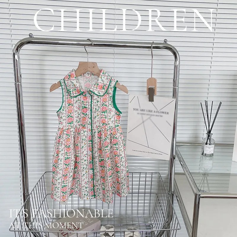 Girls Dress Cute Floral Princess Dress Summer Sleeveless Doll Collar Dresses For Toddler Girls Casual Elegant Tutu Kids Dresses
Girls Dress Cute Floral Princess Dress Summer Sleeveless Doll Collar Dresses For Toddler Girls Casual Elegant Tutu Kids Dresses