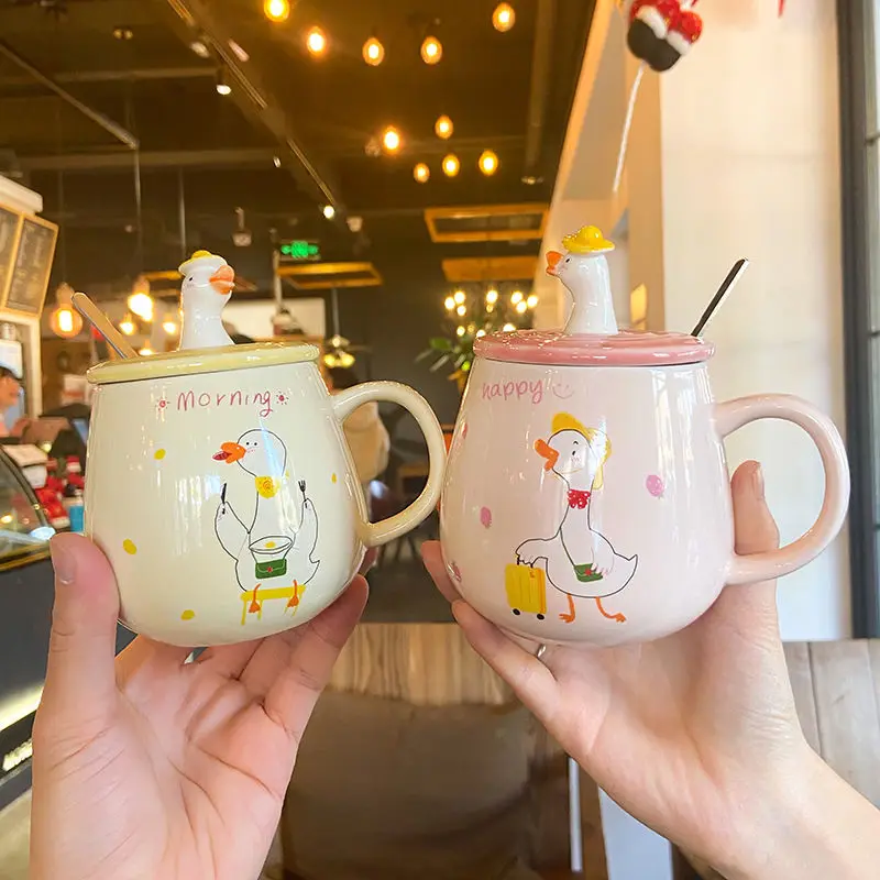 Korean cute cute girl heart cartoon ceramic mug with lid spoon men and women breakfast office coffee milk cup
Korean cute cute girl heart cartoon ceramic mug with lid spoon men and women breakfast office coffee milk cup